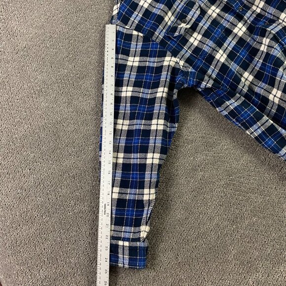 Orvis Flannel Shirt Jacket Shacket Men's XXL Blue Cotton Blue Plaid Check - Picture 10 of 11
